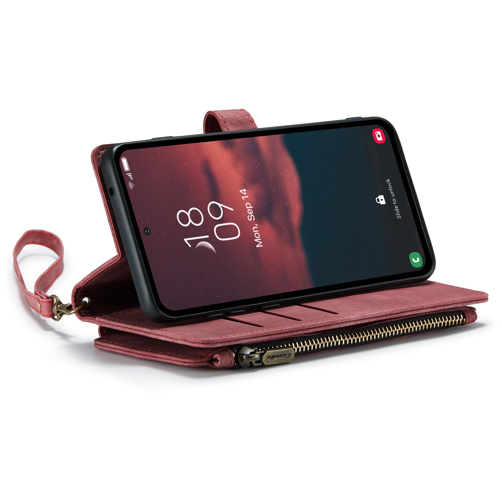 CASEME C30 Series pro Samsung Galaxy A54 5G PU kožené pouzdro na telefon Stojan Držák na kartu Kapsa na zip Ochranný kryt telefonu proti poškrábání CASEME C30 Series pro Samsung Galaxy A54 5G PU kožené pouzdro na telefon Stojan Držák na kartu Kapsa na zip Ochranný kryt telefonu proti poškrábání
